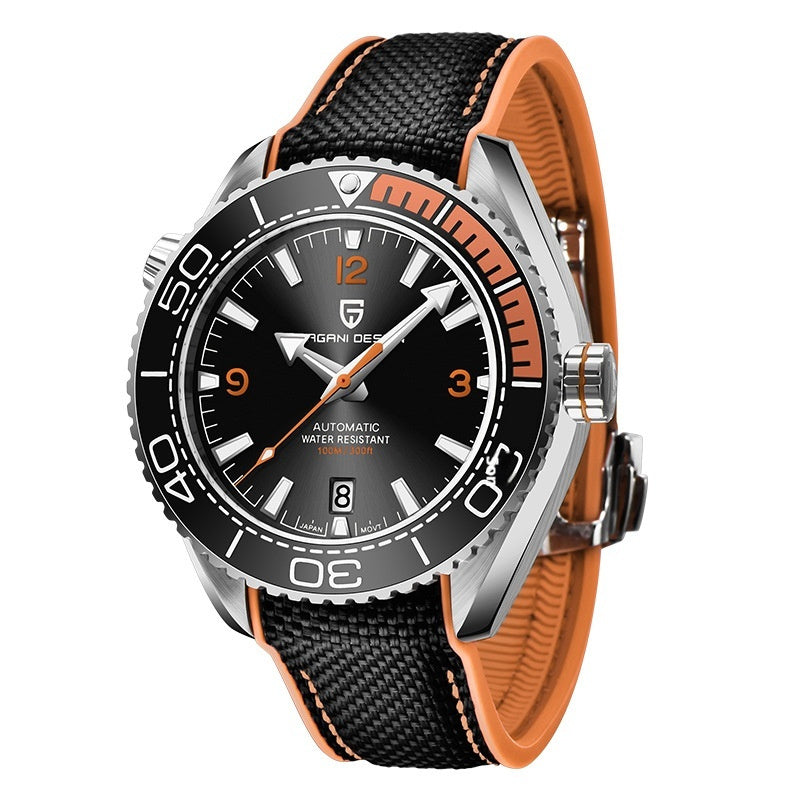Rotatable Digital Watch Bezel Luminous Men's Mechanical Watch