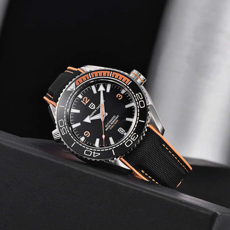 Rotatable Digital Watch Bezel Luminous Men's Mechanical Watch