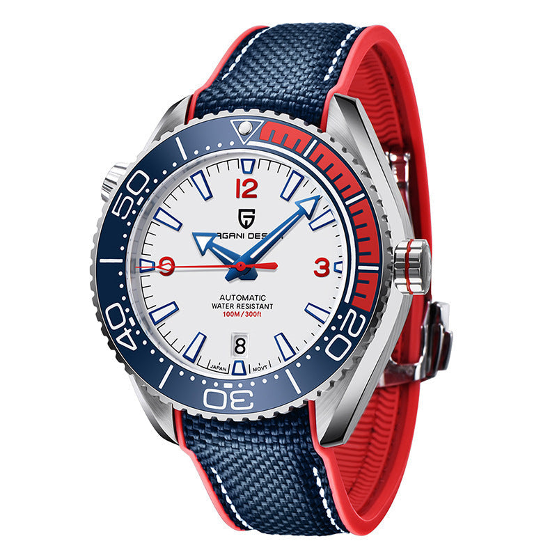 Rotatable Digital Watch Bezel Luminous Men's Mechanical Watch