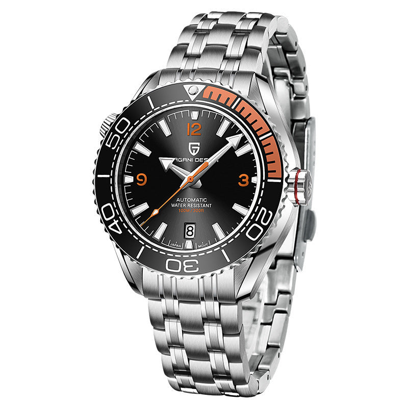 Rotatable Digital Watch Bezel Luminous Men's Mechanical Watch