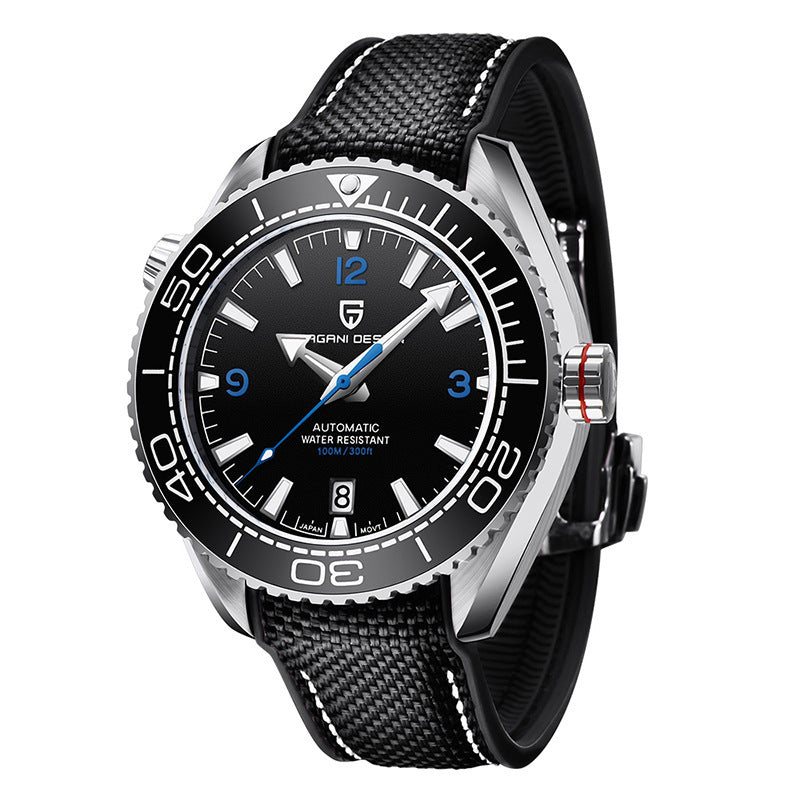 Rotatable Digital Watch Bezel Luminous Men's Mechanical Watch