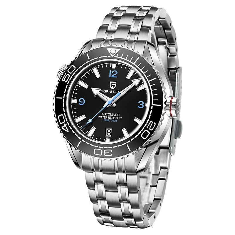 Rotatable Digital Watch Bezel Luminous Men's Mechanical Watch