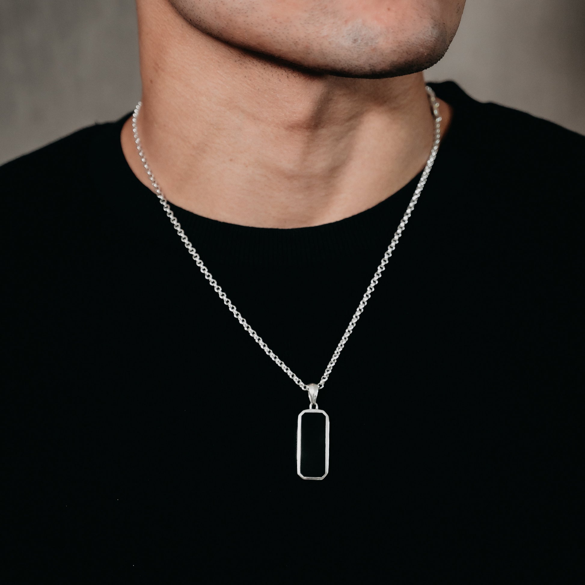 Onyx Pendant (Silver)