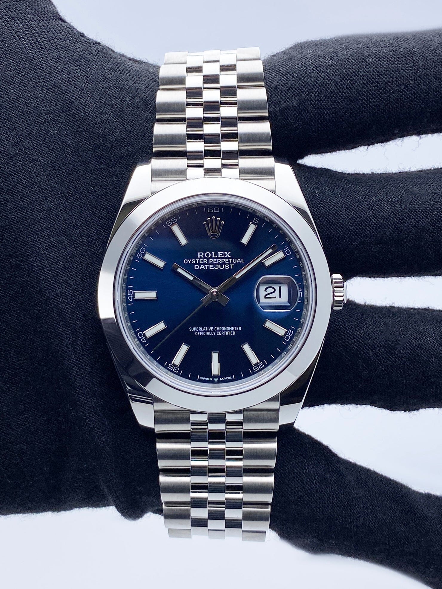 Rolex Datejust 41 126300 Blue Dial Mens Watch